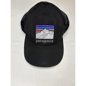 Black Patagonia Snap Back Hat Great Clean Condition